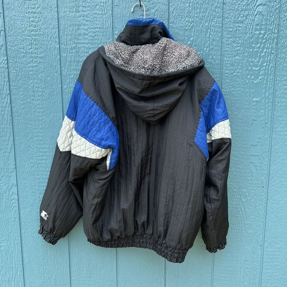 Vintage 90's Authentic Starter NFL Blue Jacket Size Large Milwaukee Sentry Foods - Picture 6 of 7